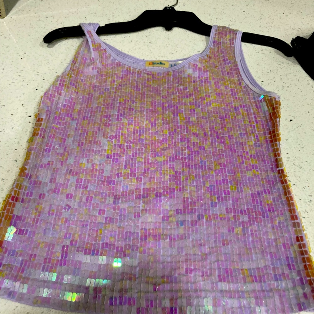 Glitzy glamour sequin cami top